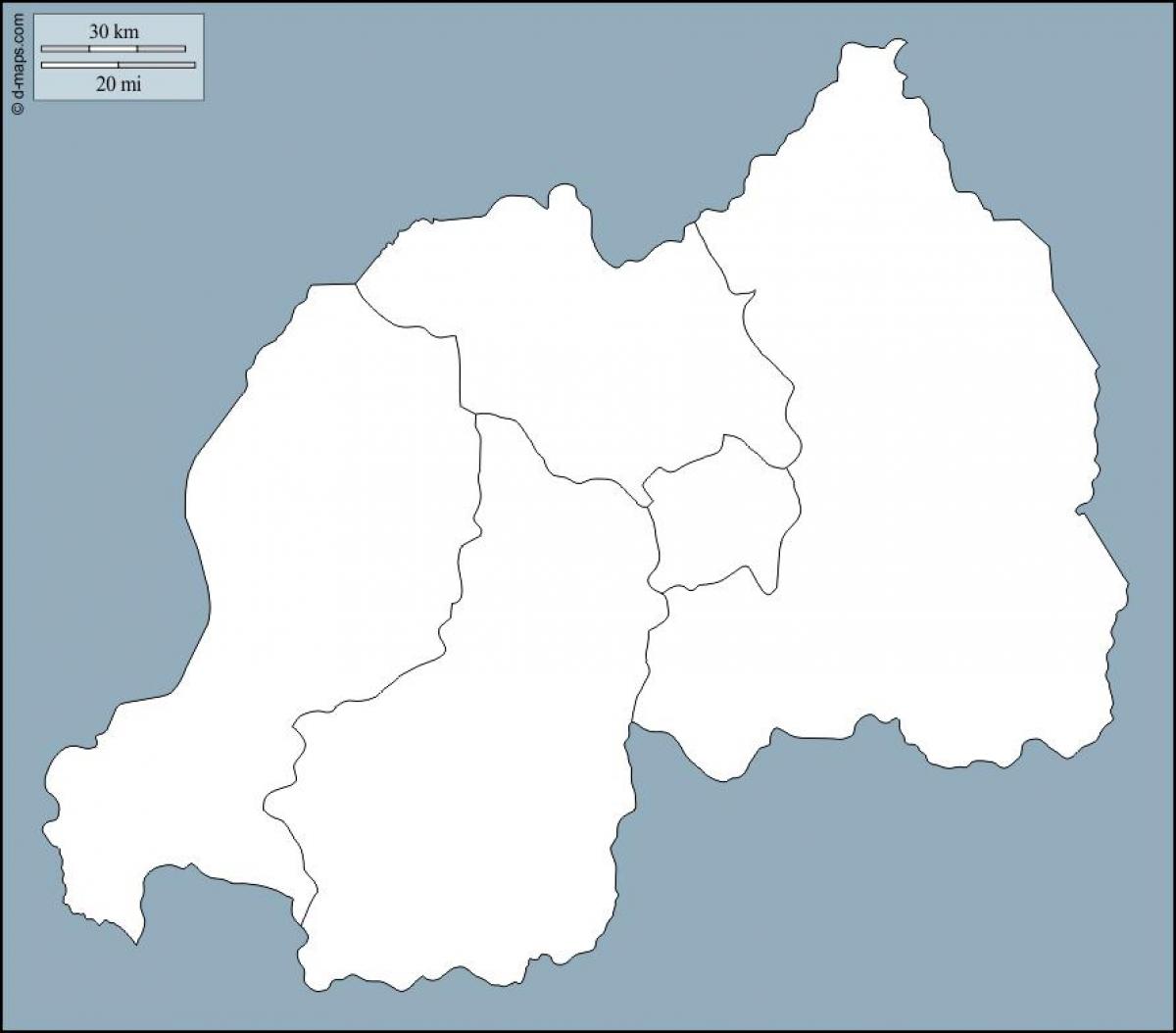 Rwanda mapa obrys