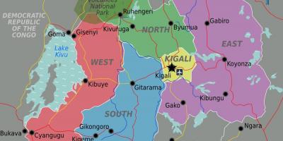 Mapa Rwandy kigali