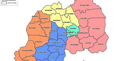Mapa Rwanda mapa provincií