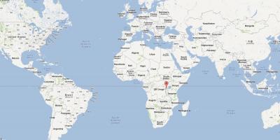 Mapa Rwandy ve světě